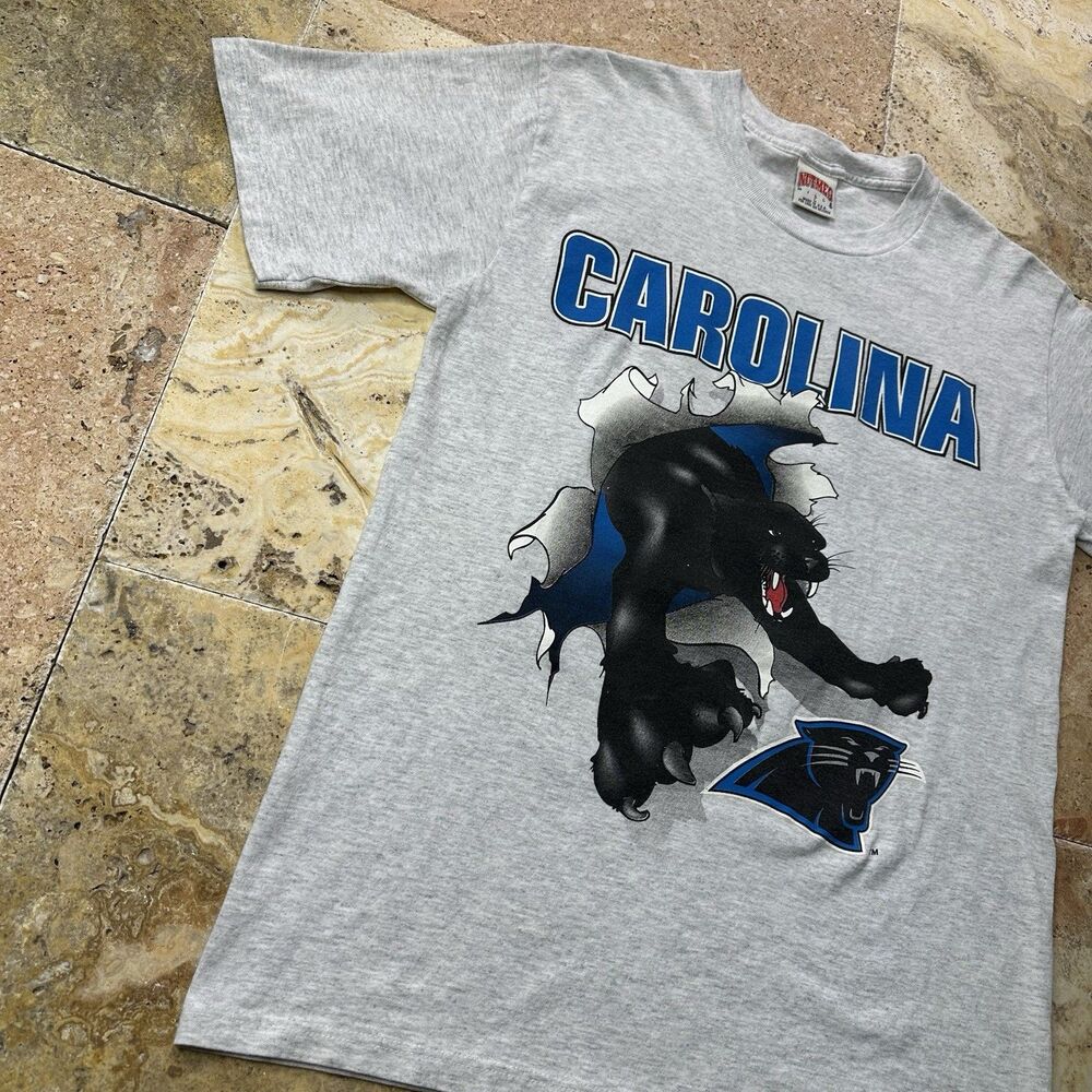 Vintage Carolina Panthers T-Shirt Large Nutmeg 1993 Double Sided USA Made - Picture 9 of 11